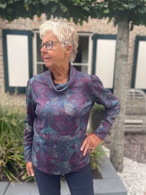 Foto van Leona per donna col shirt paars blauw