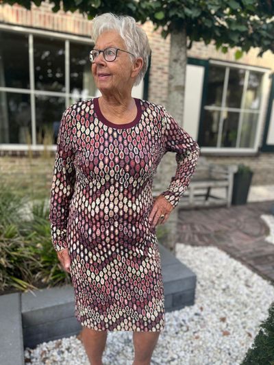 Foto van Casa Moda jurk mauve bordeaux 