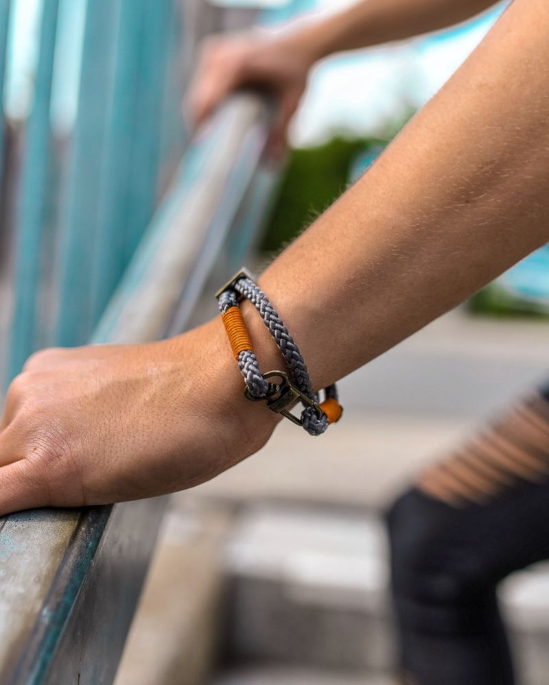 Orlando Armband Grau/Orange, Foto 4
