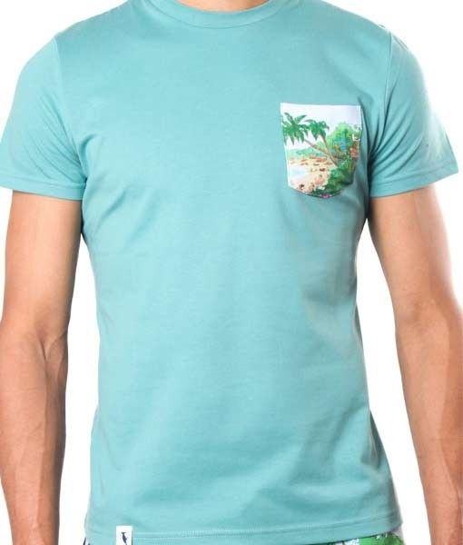 Molokai T-shirt Grün, getragen