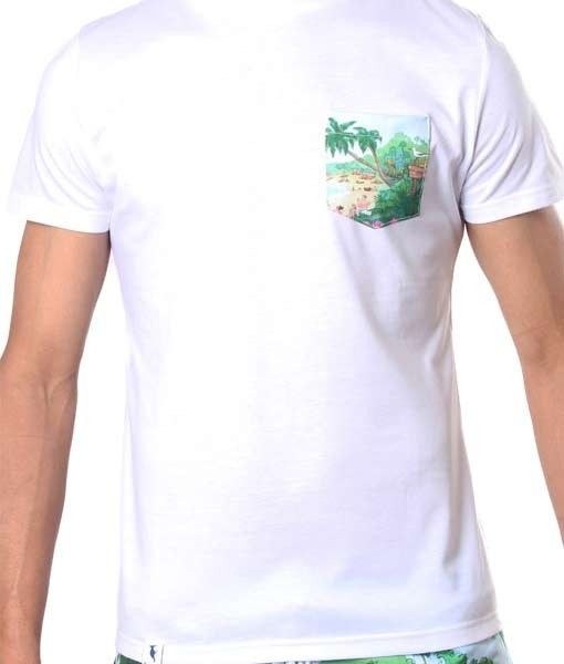 Molokai T-Shirt Weiß, getragen