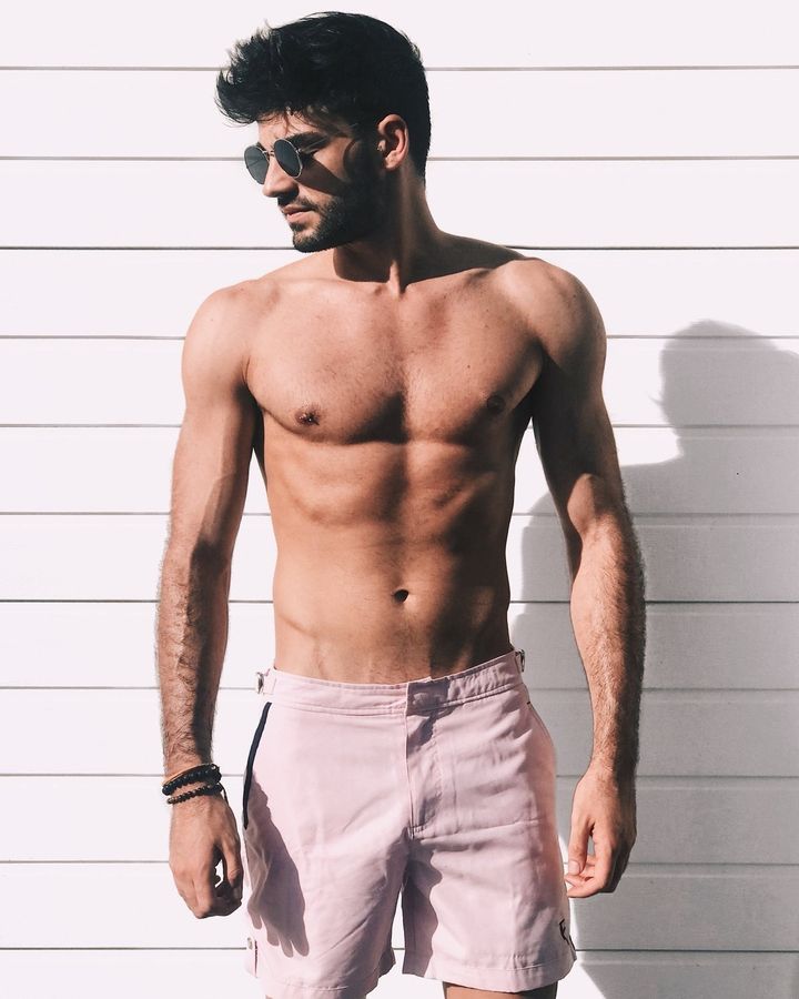 Tampa Solid Flamingo Pink, worn by Diego