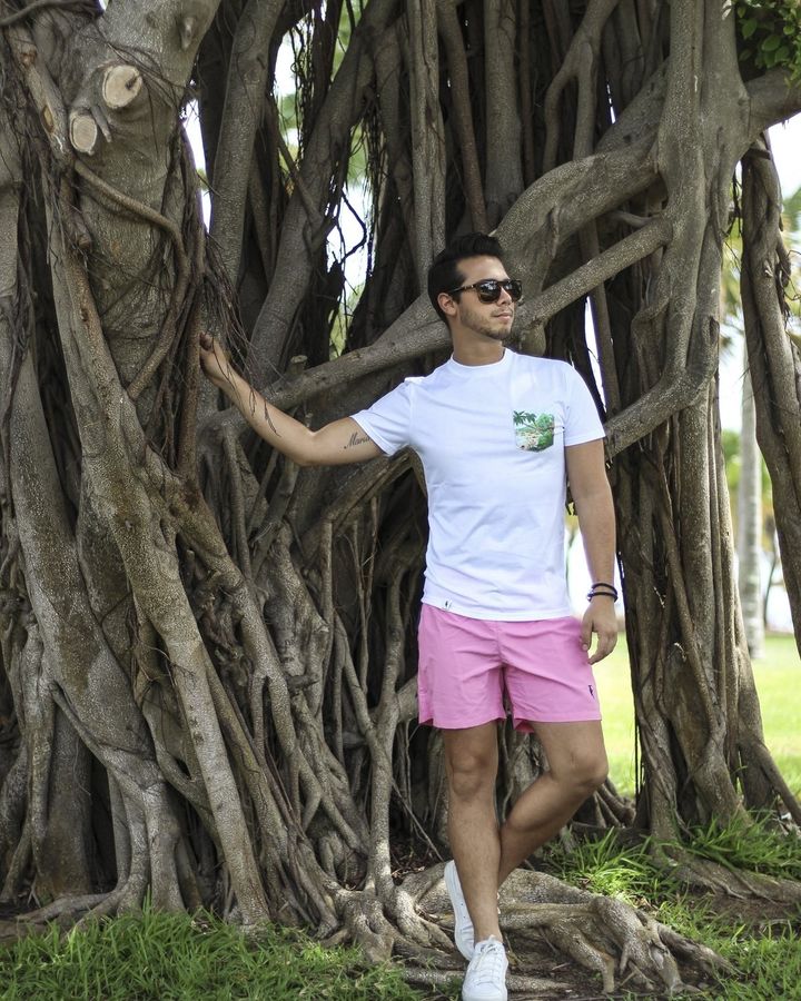T-shirt Molokai Wit, gedragen door Michael