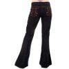 Afbeelding van Run & Fly | Jaren '70 donkere bellbottom jeans met gele stiksels, hoge taille 