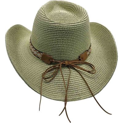 Foto van Major wear | Zomerse olijfgroene Cowboyhoed met Aztec sierband
