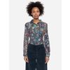 Afbeelding van ATO Berlin | Blouse Arabella, donker blauw paisley patroon