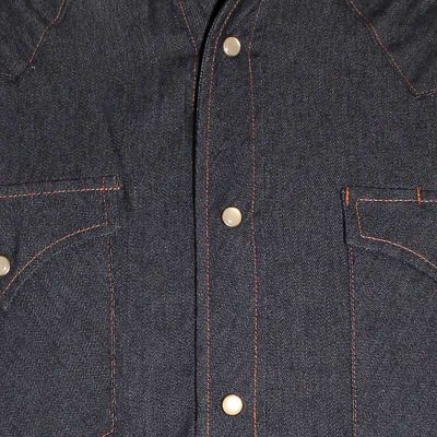 Foto van Chenaski | Rockabilly '50 cowboy overhemd, donkerblauwe denim