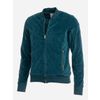 Afbeelding van ATO Berlin | Retro jas Bebe van oceaan groen-blauwe katoen velours BCI