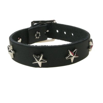 Foto van Bullet69 | Leren armband met zilveren sterretjes