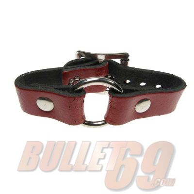 Foto van Bullet69 | Rood leren armband met O-ring