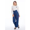 Afbeelding van Banned | Blauwe tweed pantalon met hoge taille, Sassy