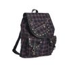 Afbeelding van Banned | Rugtas Yamy, multicolour tartan met zwarte pvc en studs
