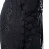 Afbeelding van Vixxsin | Goth punk skaterbroek Mariposa, zwart met corsetdetails en kanten vleugels op de achter