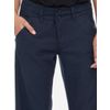 Afbeelding van ATO Berlin | Pantalon Lilia, met blauw visgraat patroon, biokatoen