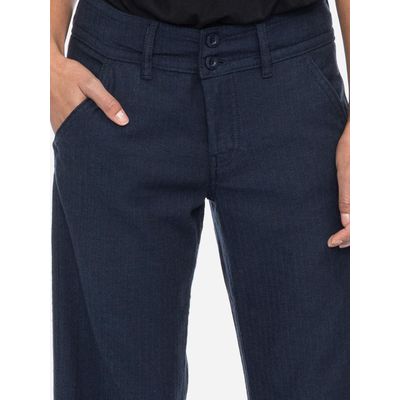 Foto van ATO Berlin | Pantalon Lilia, met blauw visgraat patroon, biokatoen