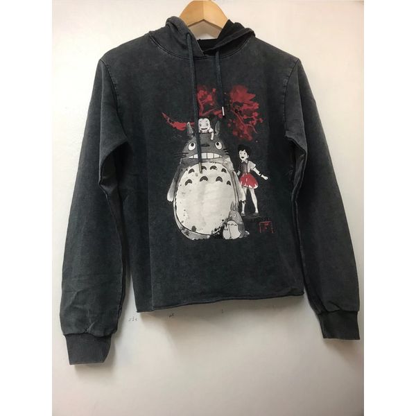 S-Ponder | Dames hoody Dream Totoro, grijze stonewash