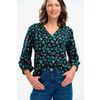 Afbeelding van Sugarhill Brighton | Blouse Elkie, zwart met kleurrijke luipaard sterren print