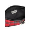 Afbeelding van Banned | Schoudertas Disorder, rode tartan met studjes en piercings