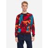 Afbeelding van ATO Berlin | Trui Hormus rood met multi kleur Retro motief