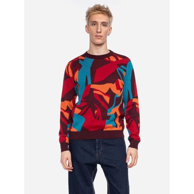 Foto van ATO Berlin | Trui Hormus rood met multi kleur Retro motief
