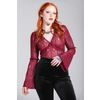 Afbeelding van Hell Bunny | Vintage Gothic top Rhea van bordeaux-rood kant