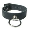 Afbeelding van Bullet69 | Leren armband, zwart met metalen ring