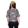 Afbeelding van Rebel Romance | Ruim vallend kort T-shirt met Cottagecore print