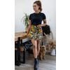 Afbeelding van Run & Fly | A-lijn mini rok, Jaren 70 bloemenprint