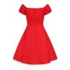 Afbeelding van Collectif | Dolores Sweetheart Mini Doll jurk, rood met wit kant