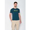 Afbeelding van Green Bomb | T-shirt Nature discovery, steen blauw bio katoen