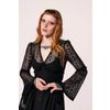 Afbeelding van Hell Bunny | Vintage Gothic top Rhianne van zwart kant met uitlopende mouw