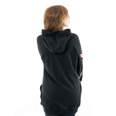 Foto van Heartless | Hoody Enchained met grote capuchon en all-over kettingen print