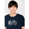 Afbeelding van Green Bomb | T-shirt Bike night, navy blauw bio katoen