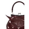 Afbeelding van Banned | Handtas Elvira Shimmer burgundy met vleermuis vleugel en klipsluiting