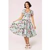 Afbeelding van Hell Bunny | Jaren '50 jurk Rina, baby-blauw met grote witte en roze vintage bloemen