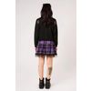 Afbeelding van Hell Bunny | Punkyrok, Quinzel van zwart paarse tartan met veterdetails
