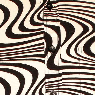 Foto van Chenaski | Overhemd 70's Wavyline Creme Black