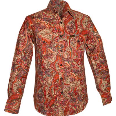 Foto van Chenaski | Cowboy worker overhemd, paisley colourful