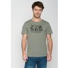 Afbeelding van Green Bomb | T-shirt animal stay grounded, groen bio katoen
