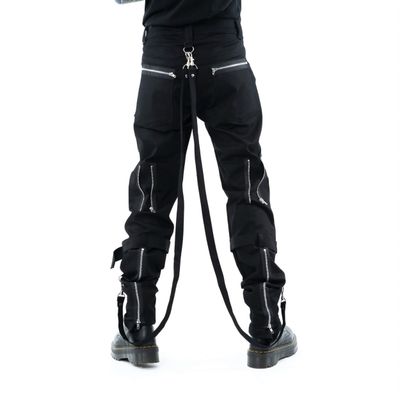Foto van Chemical Black | Goth-punkbroek Abram met ritsen, gespen en banden