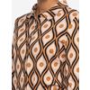 Afbeelding van ATO Berlin | Blouse Arabella, cognac beige grafisch retro patroon
