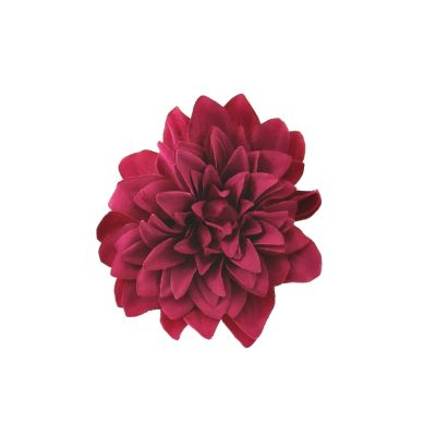 Foto van Zacharia | Fuchsia roze chrysant op haarclip en broche 