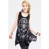 Afbeelding van Jawbreaker | Lange hemd-top Vitriol met skull kant achterpand