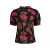 Afbeelding van Banned | Vintage blouse Lilly met pof mouwen en romantische rozen