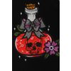 Afbeelding van Banned | Cardigan Poison Rip, Skull in gifflesje met bloemenborduursel