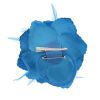 Afbeelding van Zacharia | Turquoise roos met glitter en veertjes haarclip, broche en elastiek