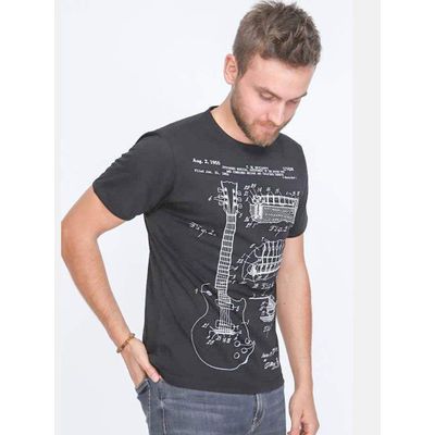 Foto van S-Ponder | Heren T-shirt T.M. Mccarty 1955 guitar, zwart 