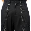 Afbeelding van Heartless | Gothic broek, Obsidian drop jorts, met banden, clips, zilverkleurige oogjes en ritsen