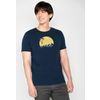 Afbeelding van Green Bomb | T-shirt Nature sky bike, navy blauw bio katoen