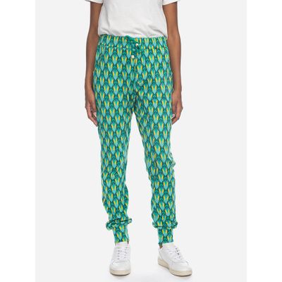 ATO Berlin | Sportbroek Fips turquoise groen retro patroon